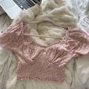 Pink Textured Women's Top